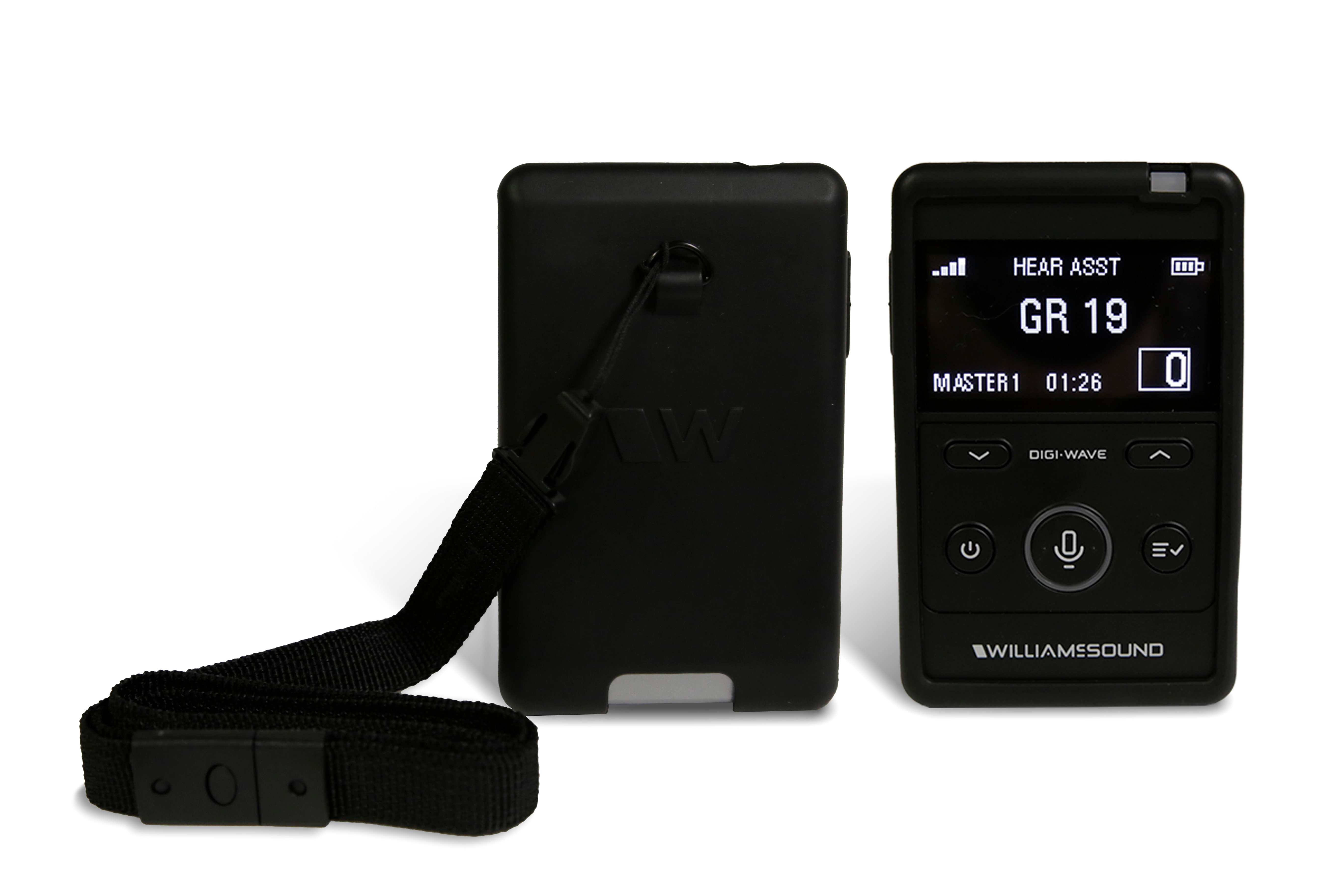 Williams Sound Digi-Wave silikontrekk med snor svart
