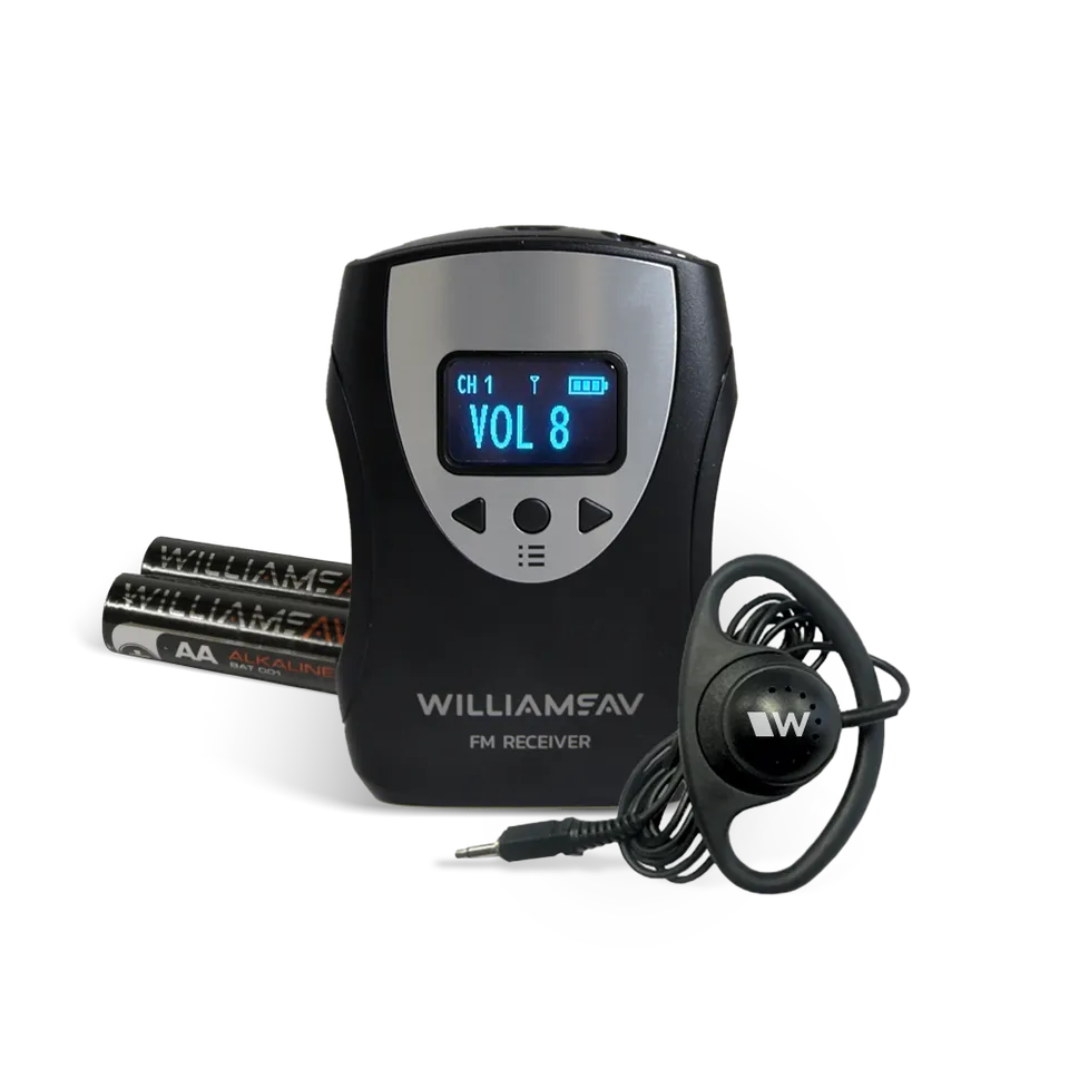 Williams Sound R38 FM mottaker med øretelefon OLED
