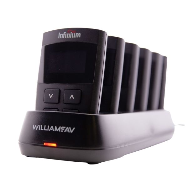 Williams Sound Infinium 6-bays lader Auracast mottakere
