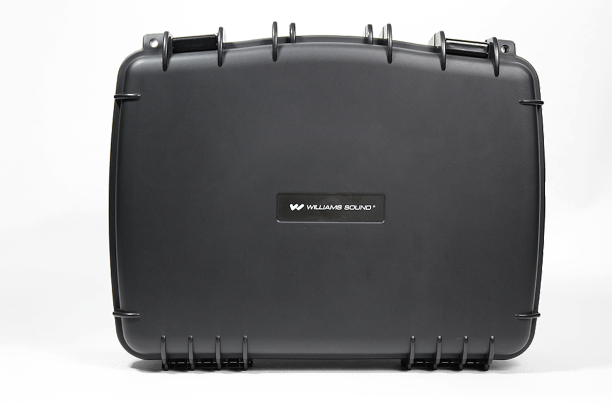 Williams Sound Body-pack 12-bay lader med koffert 100-240V