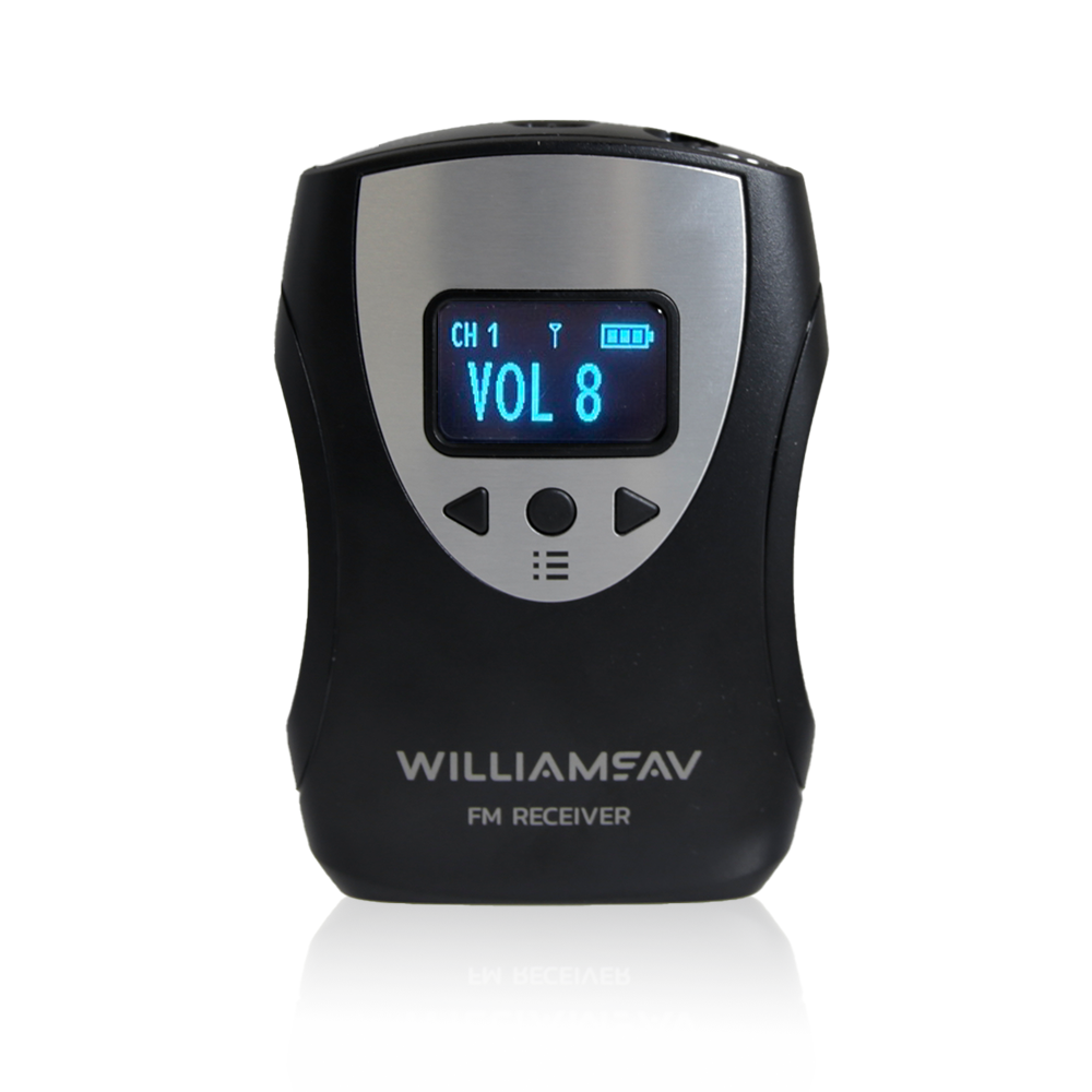 Williams Sound R38 FM mottaker med øretelefon OLED