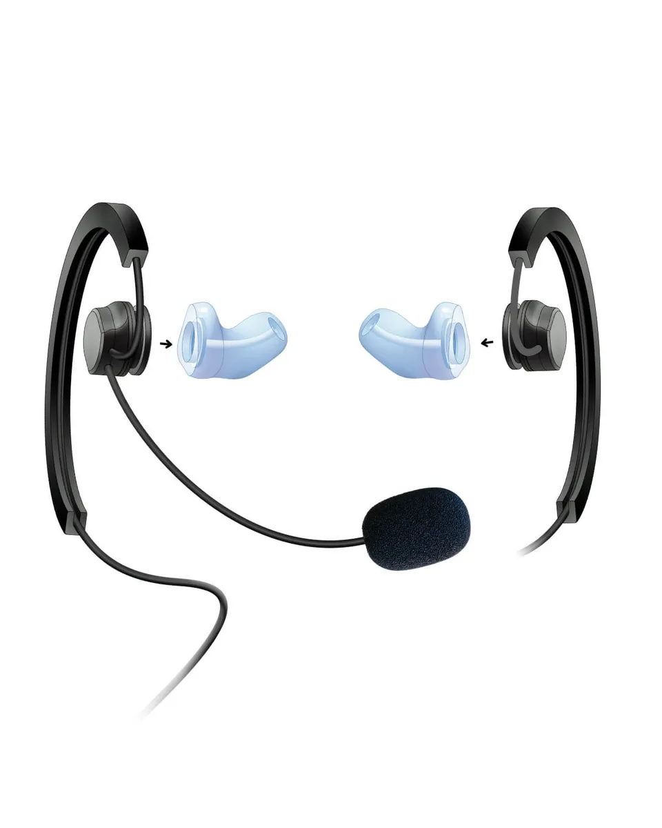 Høvik Hørsel MEP 2G Headset Dual kommunikasjonspropper silikon