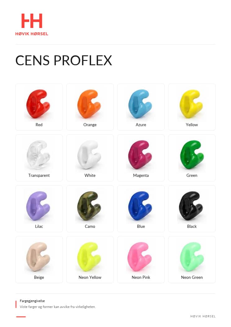 CENS ProFlex formstøpte ørepropper jakt passiv