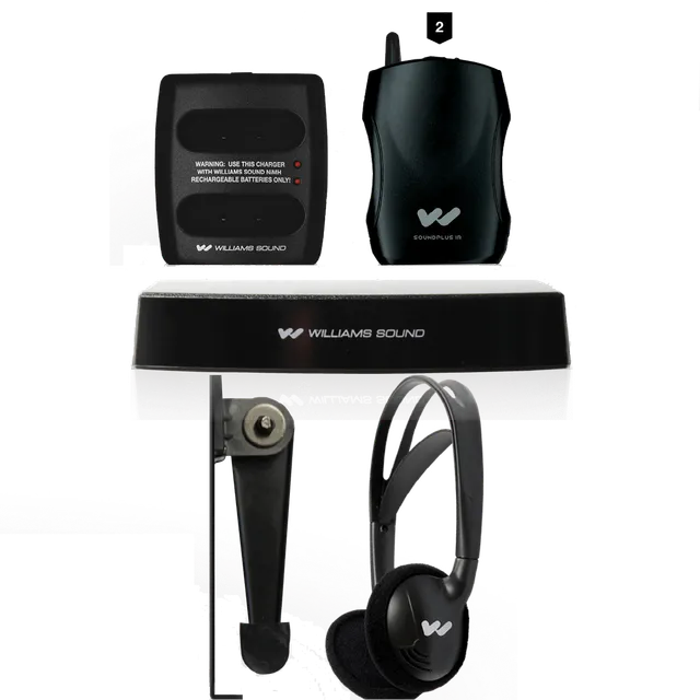 Williams Sound infrarødt system 2 mottakere TV